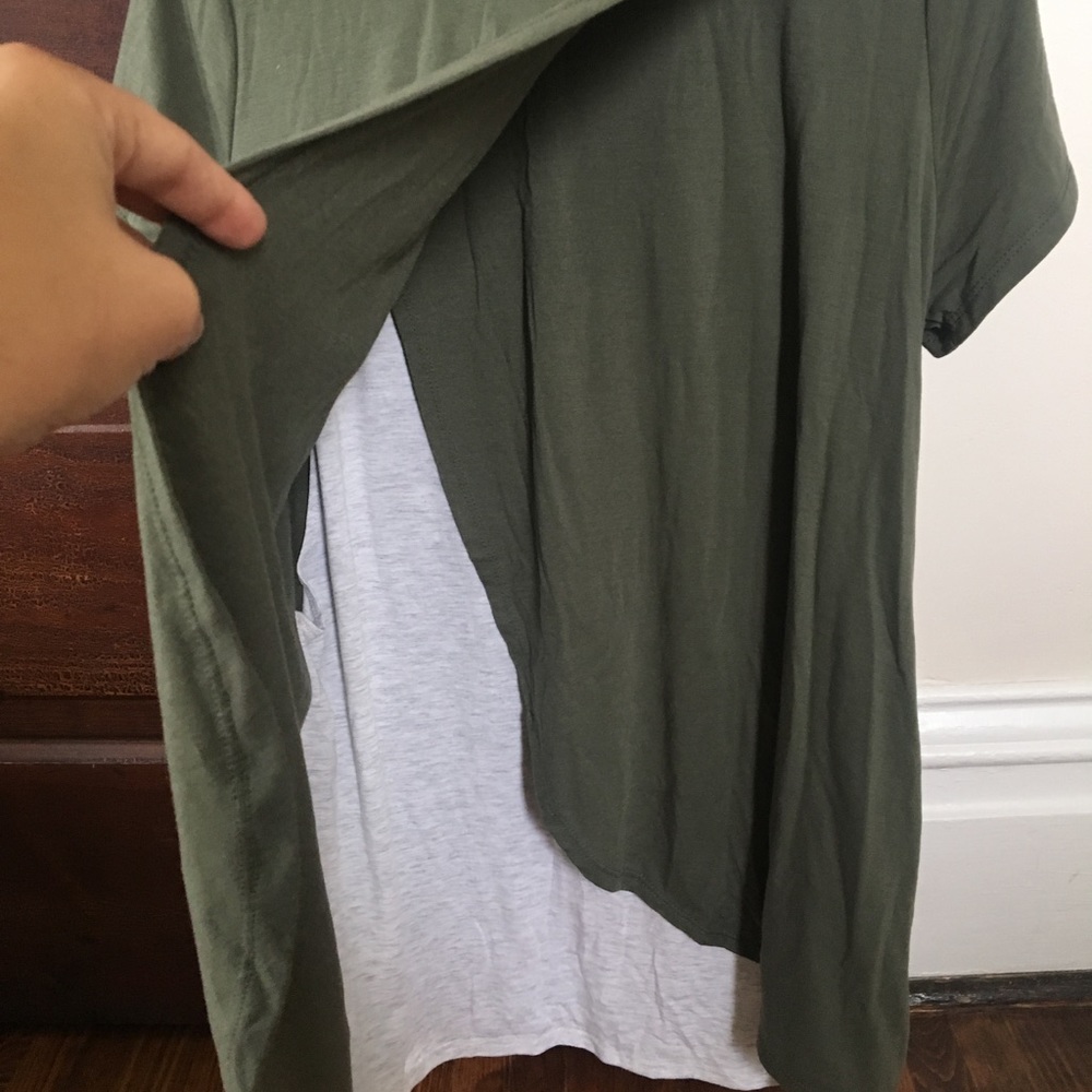 Motherhood Maternity Pull Over Tulip Hem Nursing T